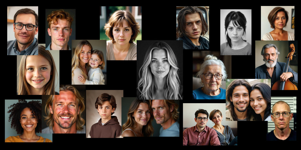 Collage of the characters from the game